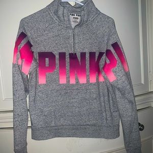 Pink quarterzip sweatshirt
